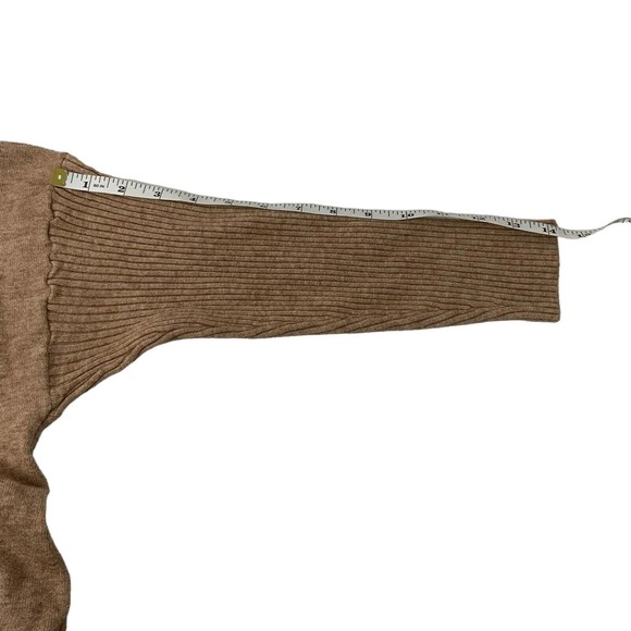 Top It Off Sweater Womens Size Small Medium Tan Pullover Fringe Tassels Soft - Picture 10 of 12